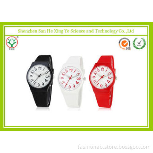 Japan Movement 22MM Silicone Strap Watches With Stainless Steel Buckle